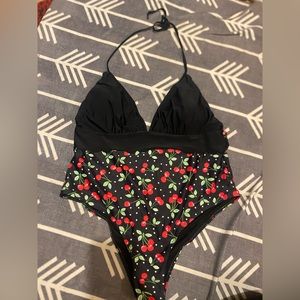Plus Size Cherry Bathing Suit